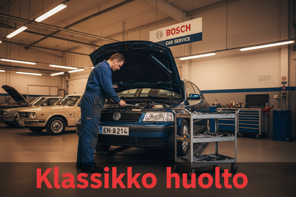 Klassikko huolto punaisella